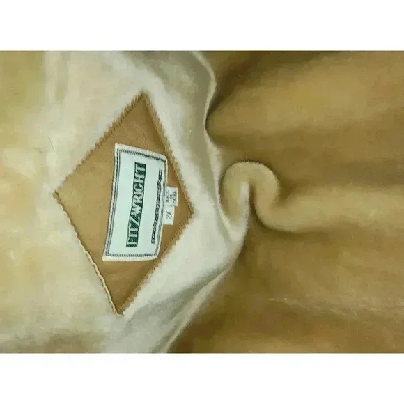 Fitzwright 2XL Tan Leather Jacket with Faux Fur Lining - Picture 3 of 8